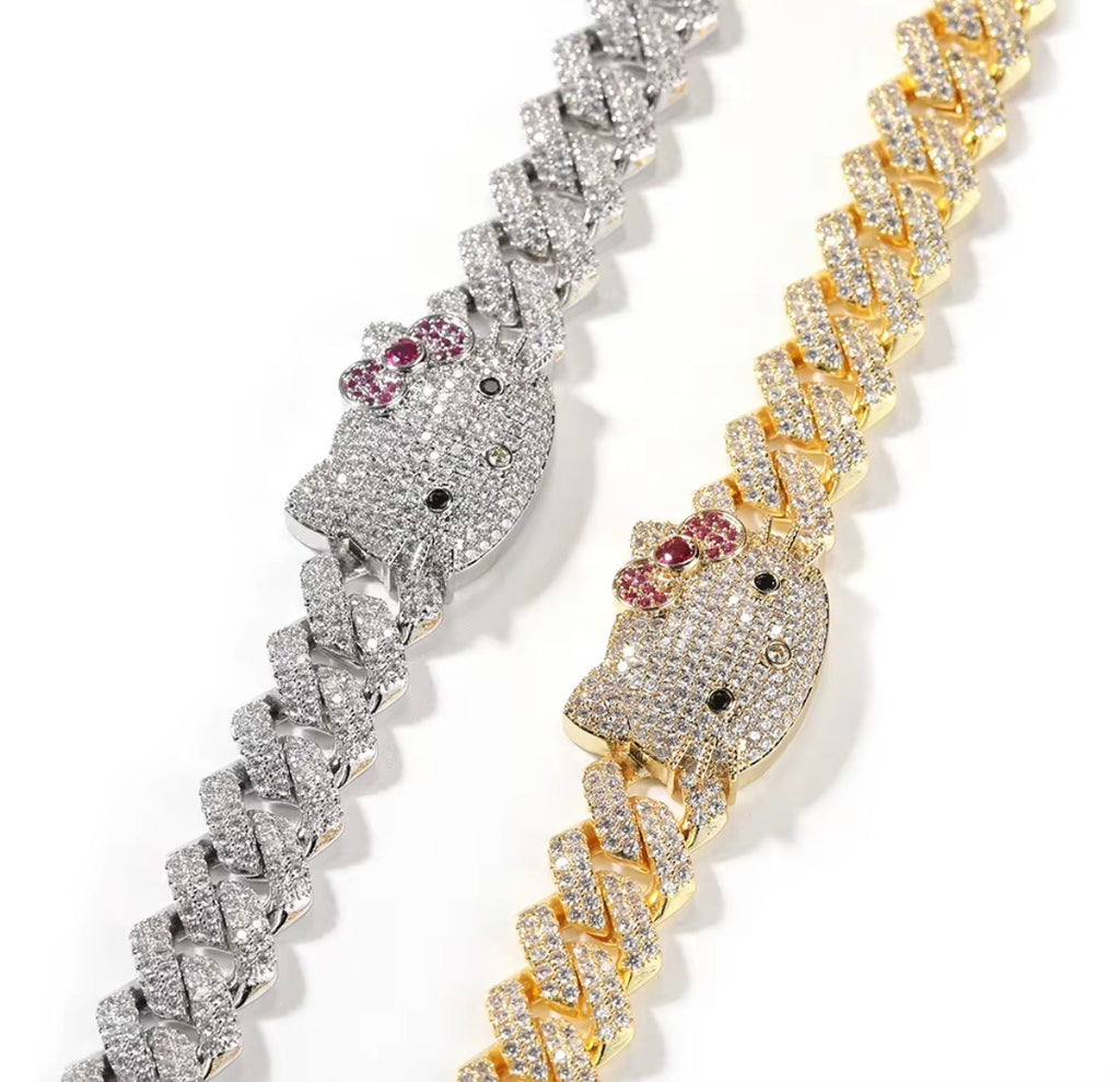 Hello Kitty Cuban Link Bracelet